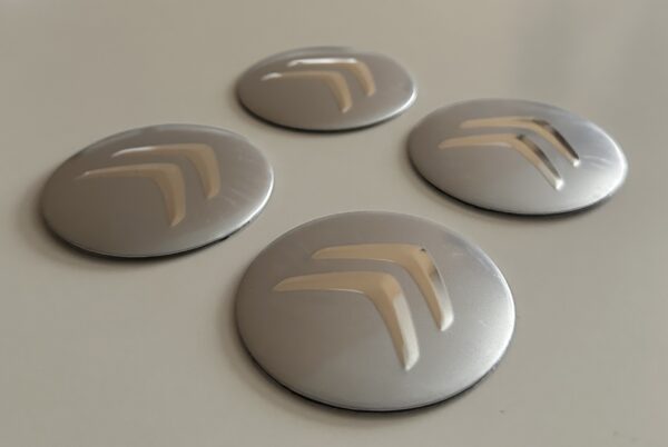 original.jpeg 4 pcs (Set) 56mm - 2.20inch Silver Citroen Wheel Center Hub Caps Stickers
