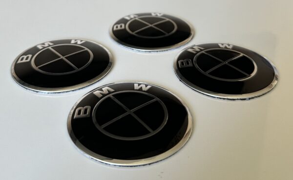 original.jpeg 4 pcs (Set) 56mm - 2.20inch Full Black BMW Wheel Center Hub Caps Stickers