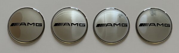original.jpeg 4 pcs (Set) 65mm - 2.56inch Silver AMG Wheel Center Hub Caps Stickers