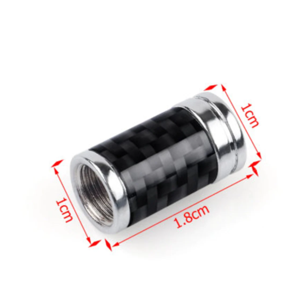 original.png 4 pcs (Set) Black Carbon Tire Valve Dust Caps for AMG