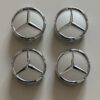 original.jpeg 4 pcs (Set) 60mm - 2.36inch Silver Mercedes Benz Wheel Center Hub Caps