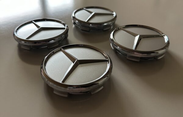 original.jpeg 4 pcs (Set) 60mm - 2.36inch Silver Mercedes Benz Wheel Center Hub Caps