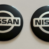 4 pcs (Set) 56mm - 2.20inch Black Nissan Wheel Center Hub Caps Stickers