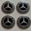original.jpeg 4 pcs (Set) 75mm - 2.95inch Black Mercedes Benz Wheel Center Hub Caps Stickers