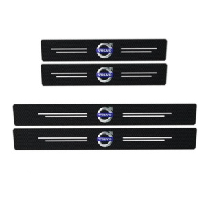 4 pcs Carbon Fiber Car Door Sill Scuff Protector Set for Volvo - Anti-Scratch Strip