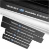 4 pcs Carbon Fiber Car Door Sill Scuff Protector Set for Subaru - Anti-Scratch Strip