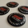 4 pcs (Set) 56mm - 2.20inch Black Subaru STI Wheel Center Hub Caps Stickers