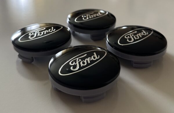 4 pcs (Set) 54mm - 2.13inch Black Ford Wheel Center Hub Caps