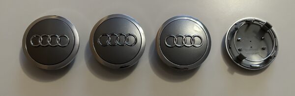 original.jpeg 4 pcs (Set) 69mm - 2.72inch Matte Gray Audi Wheel Center Hub Caps