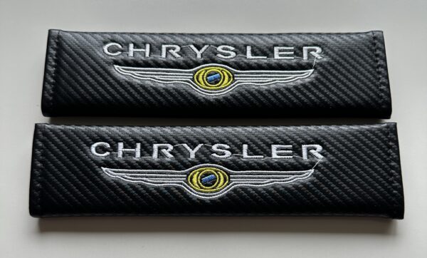 2 pcs Black Chrysler Car Styling Safety Belt Cover Protection Shoulder Pad Cushion Harness Pad