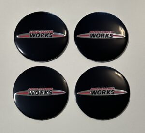 original.jpeg 4 pcs (Set) 56mm - 2.20inch Black John Cooper Works Wheel Center Hub Caps Stickers