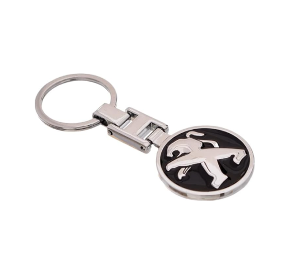 original.png 1 pcs High Quality Black Peugeot Metal Keychain