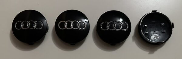 original.jpeg 4 pcs (Set) 60mm - 2.36inch Black Audi Wheel Center Hub Caps (4B0601170)