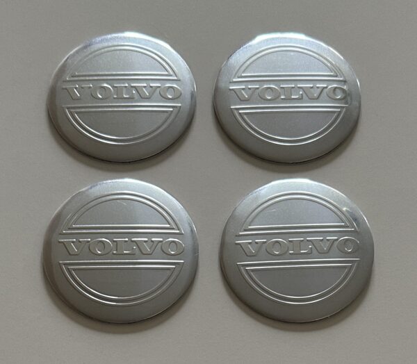 original.jpeg 4 pcs (Set) 56mm - 2.20inch Silver Volvo Wheel Center Hub Caps Stickers