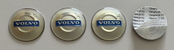 original.jpeg 4 pcs (Set) 65mm - 2.56inch Silver Volvo Wheel Center Hub Caps Stickers