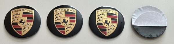 original.jpeg 4 pcs (Set) 56mm - 2.20inch Black Porsche Wheel Center Hub Caps Stickers