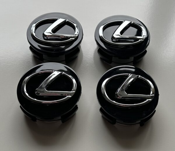 original.jpeg 4 pcs (Set) 62mm - 2.44inch Black Lexus Wheel Center Hub Caps