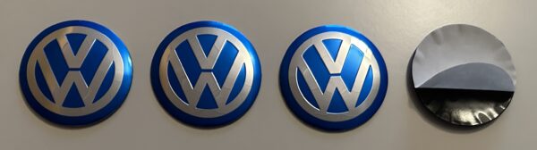 original.jpeg 4 pcs (Set) 56mm - 2.20inch Blue Volkswagen Wheel Center Hub Caps Stickers