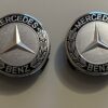 original.jpeg 4 pcs (Set) 75mm - 2.95inch Silver & Black Mercedes Benz Wheel Center Hub Caps