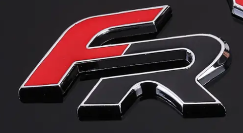 original.png 1 pcs Black & Red Seat FR Metal Emblem Sticker