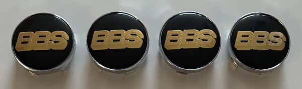 original.jpeg 4 pcs (Set) 60mm - 2.36inch Black & Gold BBS Wheel Center Hub Caps