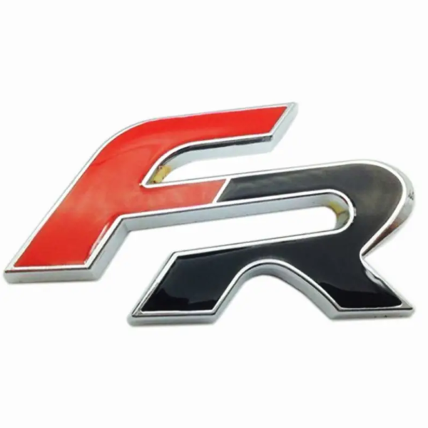 original.png 1 pcs Black & Red Seat FR Metal Emblem Sticker