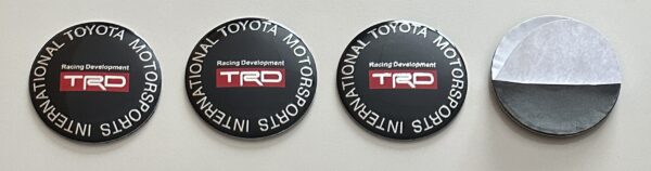 original.jpeg 4 pcs (Set) 56mm - 2.20inch Black Toyota TRD Wheel Center Hub Caps Stickers