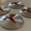 original.jpeg 4 pcs (Set) 65mm - 2.56inch Silver & Red Tesla Wheel Center Hub Caps Stickers