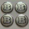 original.jpeg 4 pcs (Set) 56mm - 2.20inch Silver BRABUS Wheel Center Hub Caps Stickers