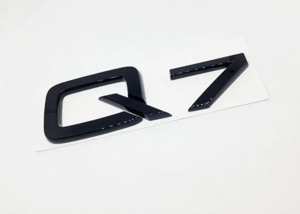 original.png 1 pcs Glossy Black Audi Q7 Emblem Sticker