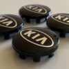 original.jpeg 4 pcs (Set) 58mm - 2.28inch Black KIA Logo Wheel Center Hub Caps