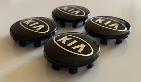 original.jpeg 4 pcs (Set) 58mm - 2.28inch Black KIA Logo Wheel Center Hub Caps