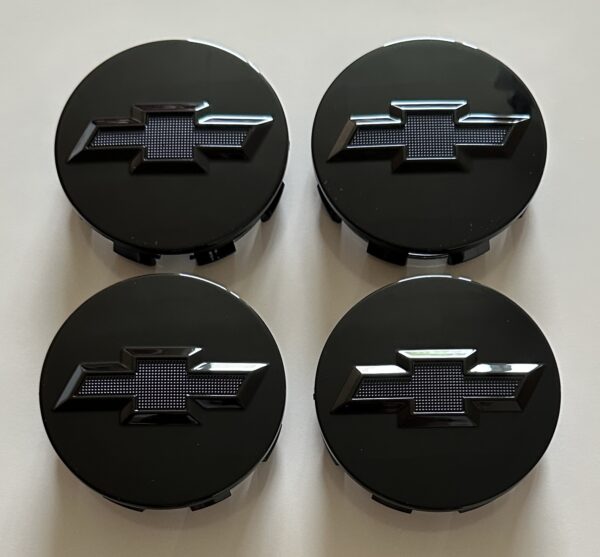 original.jpeg 4 pcs (Set) 83mm - 3.26inch Black Chevrolet Wheel Center Hub Caps