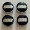 4 pcs (Set) 68mm - 2.68inch Black & Silver BBS Wheel Center Hub Caps