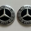 4 pcs (Set) 56mm - 2.20inch Black Mercedes Benz Wheel Center Hub Caps Stickers with Outer Ring