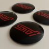 original.jpeg 4 pcs (Set) 56mm - 2.20inch Black & Red Subaru STI Wheel Center Hub Caps Stickers