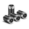 original.jpeg 4 pcs (Set) Black Carbon Tire Valve Dust Caps for Mercedes Benz