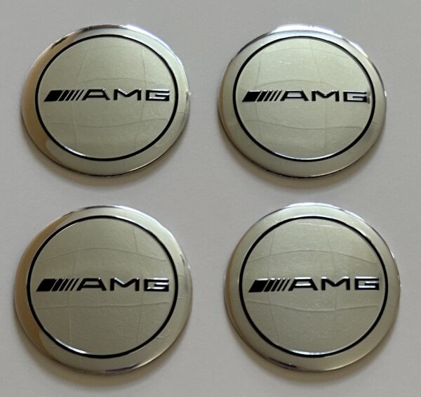 original.jpeg 4 pcs (Set) 56mm - 2.20inch Silver AMG Wheel Center Hub Caps Stickers