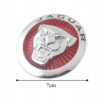 original.jpeg 1 pcs 70mm Red & Silver Jaguar Logo Hood Emblem
