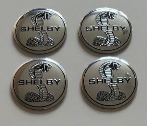 4 pcs (Set) 56mm - 2.20inch Silver Shelby Wheel Center Hub Caps Stickers