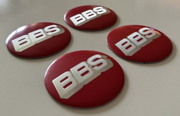original.jpeg 4 pcs (Set) 56mm - 2.20inch Red & Silver BBS Wheel Center Hub Caps Stickers