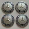 original.jpeg 4 pcs (Set) 75mm - 2.95inch Silver & Blue Mercedes Benz Wheel Center Hub Caps Stickers