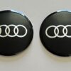 original.jpeg 4 pcs (Set) 65mm - 2.56inch Black Audi Wheel Center Hub Caps Stickers