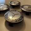 original.jpeg 4 pcs (Set) 75mm - 2.95inch Silver & Black Mercedes Benz Wheel Center Hub Caps