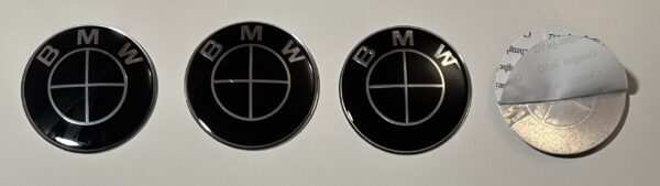 original.jpeg 4 pcs (Set) 65mm - 2.56inch Full Black BMW Wheel Center Hub Caps Stickers