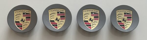 original.jpeg 4 pcs (Set) 65mm - 2.56inch Gray Porsche Wheel Center Hub Caps