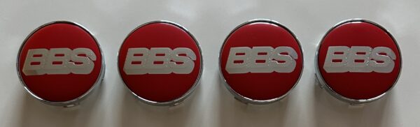original.jpeg 4 pcs (Set) 60mm - 2.36inch Red & Silver BBS Wheel Center Hub Caps