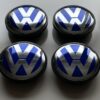 original.jpeg 4 pcs (Set) 70mm - 2.75inch Blue Volkswagen Wheel Center Hub Caps for Touareg