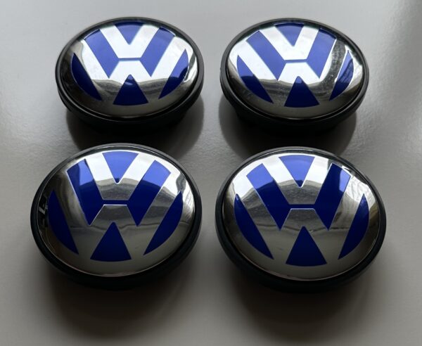 original.jpeg 4 pcs (Set) 70mm - 2.75inch Blue Volkswagen Wheel Center Hub Caps for Touareg