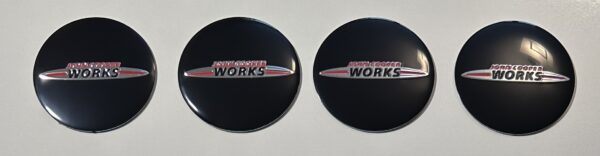 original.jpeg 4 pcs (Set) 56mm - 2.20inch Black John Cooper Works Wheel Center Hub Caps Stickers